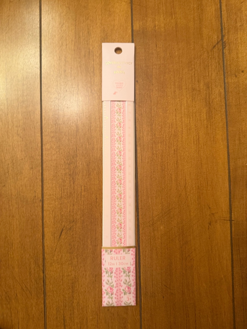 LoveShackFancy Pink Floral Desk Ruler
